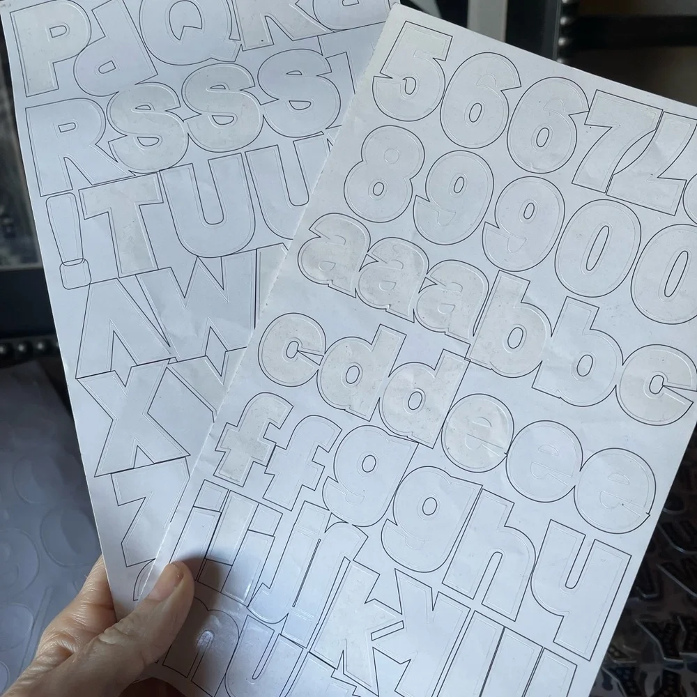 Sticker letter various sizes colors lot bulk